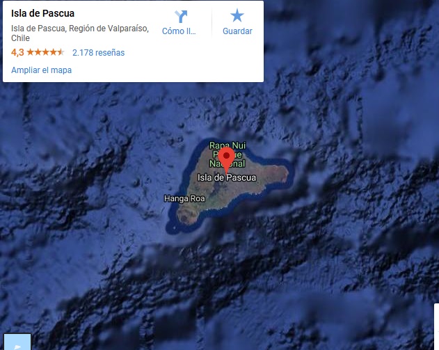 Mapa Isla de Pascua satelital