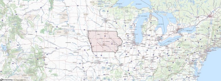 Iowa State Map | Go Travel Top