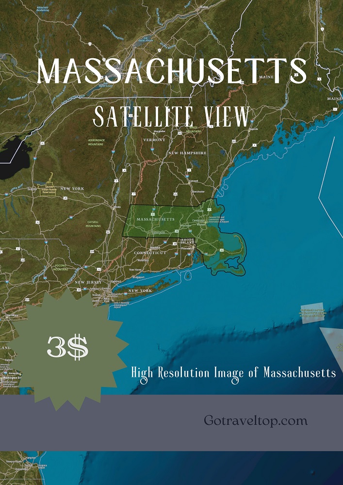 Satellite Map of Massachusetts