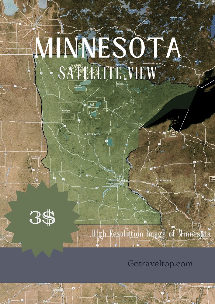 Satellite Map of Minnesota